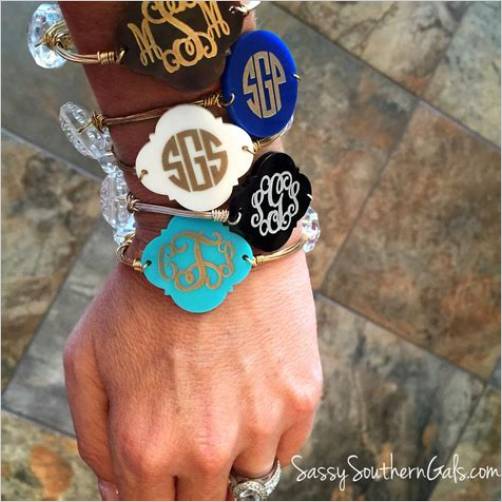 Monogram Acrylic Bracelet